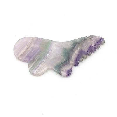 Cuidados de Saúde Pessoal 95*45mm Fluorito Gua Sha Colorido Para Massagem Facial e de Pele do Corpo Ferramenta Para Tratamento de Acupuntura SPA