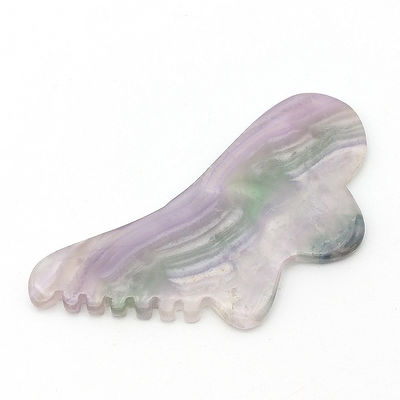 Cuidados de Saúde Pessoal 95*45mm Fluorito Gua Sha Colorido Para Massagem Facial e de Pele do Corpo Ferramenta Para Tratamento de Acupuntura SPA