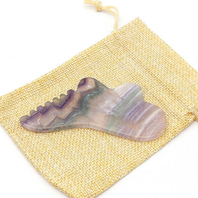 Cuidados de Saúde Pessoal 95*45mm Fluorito Gua Sha Colorido Para Massagem Facial e de Pele do Corpo Ferramenta Para Tratamento de Acupuntura SPA