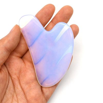 Técnico Polido Pedra Opal Gua Sha Escrava Massagem para Cuidados da Pele e Desintoxicação