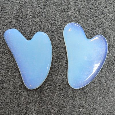 Técnico Polido Pedra Opal Gua Sha Escrava Massagem para Cuidados da Pele e Desintoxicação