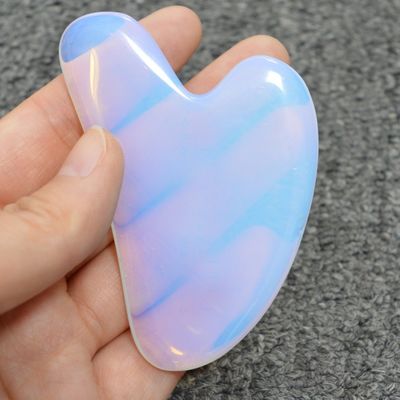 Técnico Polido Pedra Opal Gua Sha Escrava Massagem para Cuidados da Pele e Desintoxicação