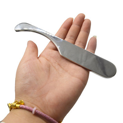 15.5 * 2.5cm Gua ShaArgento Tabela de massagem de raspagem Corpo Guasha Massagem Ferramenta Ferramentas de raspagem de aço inoxidável para alívio da dor