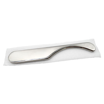 15.5 * 2.5cm Gua ShaArgento Tabela de massagem de raspagem Corpo Guasha Massagem Ferramenta Ferramentas de raspagem de aço inoxidável para alívio da dor