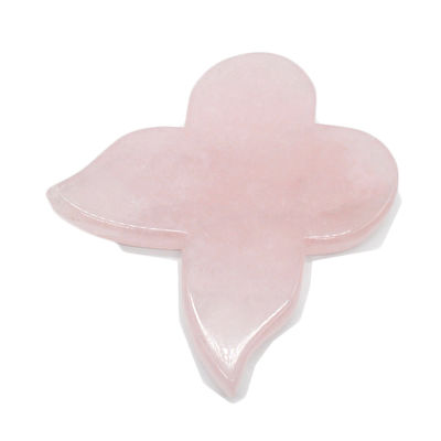 Instrumento de beleza pessoal 90mm Tabela Guasha Borboleta Rosa com Pedra de Pedra Rosa Quartz Gua Sha