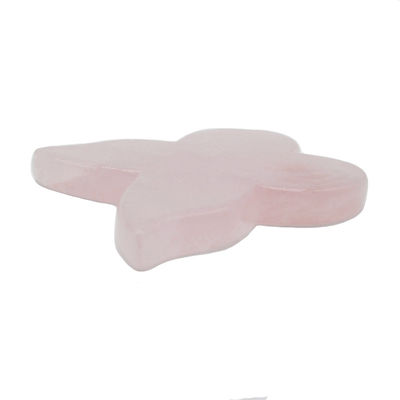 Instrumento de beleza pessoal 90mm Tabela Guasha Borboleta Rosa com Pedra de Pedra Rosa Quartz Gua Sha