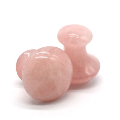 MM Tamanho Rose Quartz Pedra de Massagem Quente Fungos Forma Pedra Kit de Massagem para Spa e beleza OEM