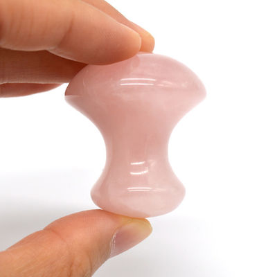 MM Tamanho Rose Quartz Pedra de Massagem Quente Fungos Forma Pedra Kit de Massagem para Spa e beleza OEM