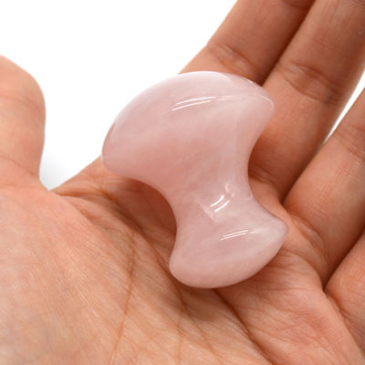 MM Tamanho Rose Quartz Pedra de Massagem Quente Fungos Forma Pedra Kit de Massagem para Spa e beleza OEM