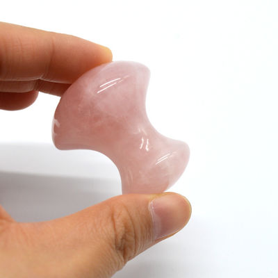 MM Tamanho Rose Quartz Pedra de Massagem Quente Fungos Forma Pedra Kit de Massagem para Spa e beleza OEM