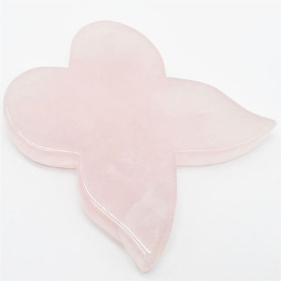 As melhores ferramentas naturais de quartzo rosa Guasha para massagista borboleta Guasha massagista corporal OEM ODM