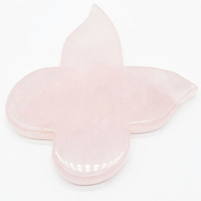 As melhores ferramentas naturais de quartzo rosa Guasha para massagista borboleta Guasha massagista corporal OEM ODM