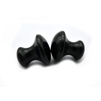 2024 Natural Negro Obsidiana Cogumelo Guasha Beauty Massage Gua Sha Stone Para Rosto Corpo Modo No ABK-59