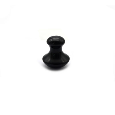 2024 Natural Negro Obsidiana Cogumelo Guasha Beauty Massage Gua Sha Stone Para Rosto Corpo Modo No ABK-59