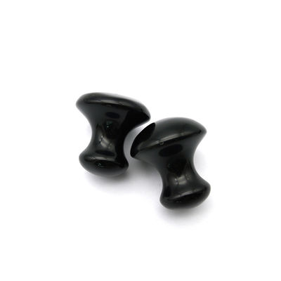 2024 Natural Negro Obsidiana Cogumelo Guasha Beauty Massage Gua Sha Stone Para Rosto Corpo Modo No ABK-59