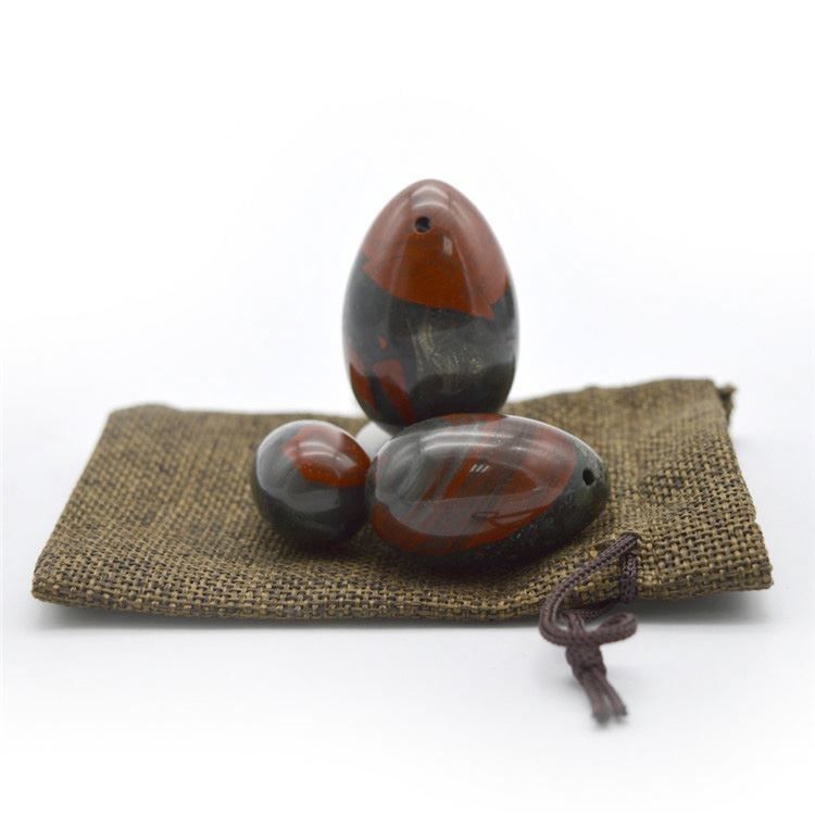 Pedra de Sangue Natural Yoni Massagem de Ovos Traje de Três Peças Para Mulheres Exercício de Kegel Característica Regional E Tema do Amor