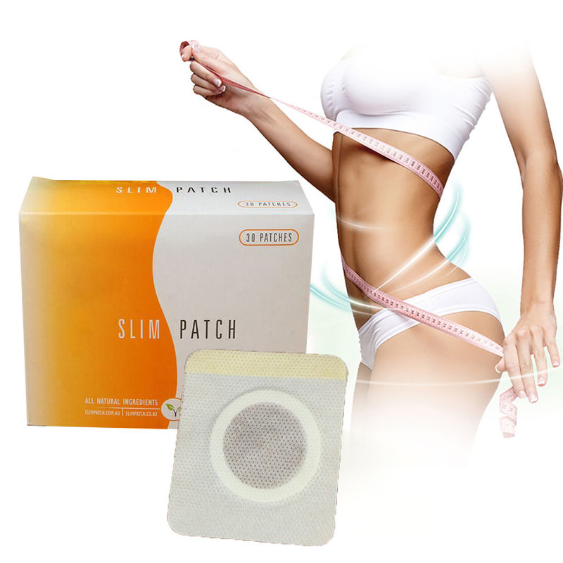 30pcs Magnet Body Slim Patch umbigo barriga emagrecimento patches perda de peso patches de queima para a gordura de aperto adesivos branco vermelho