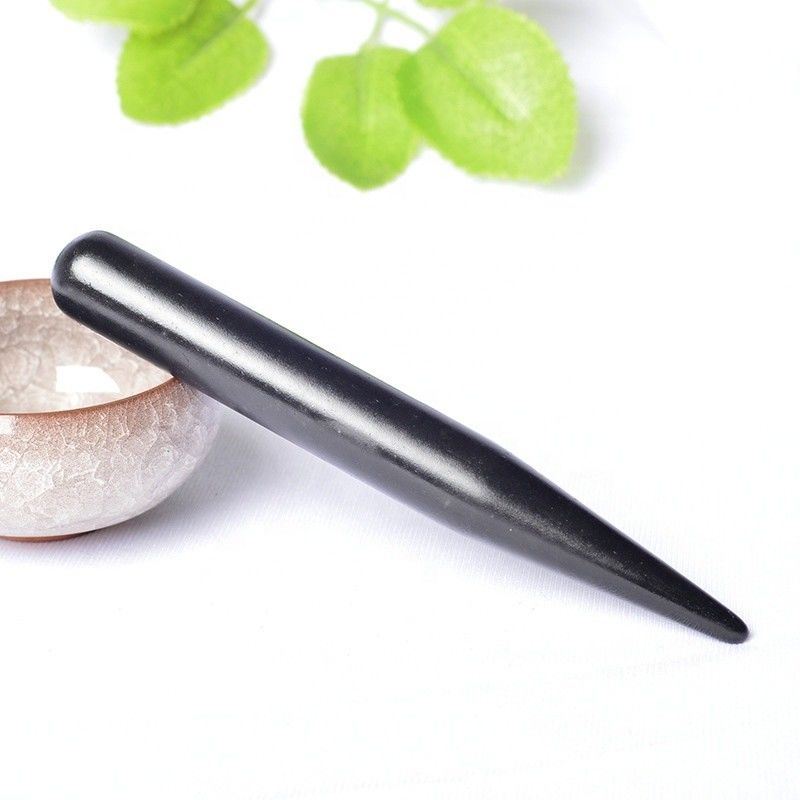 Acupuntura Ponto Massagem Guasha Pena de Cuidados para a Forma do Corpo de Dangle Charm Ball Bian Stone Facial Gua Sha Massager