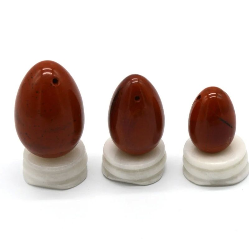 Pedra Vermelha Vaginal Yoni Massager Exercício Kegel Ovos de Jade para Mulheres Melhorar a Saúde do assoalho pélvico
