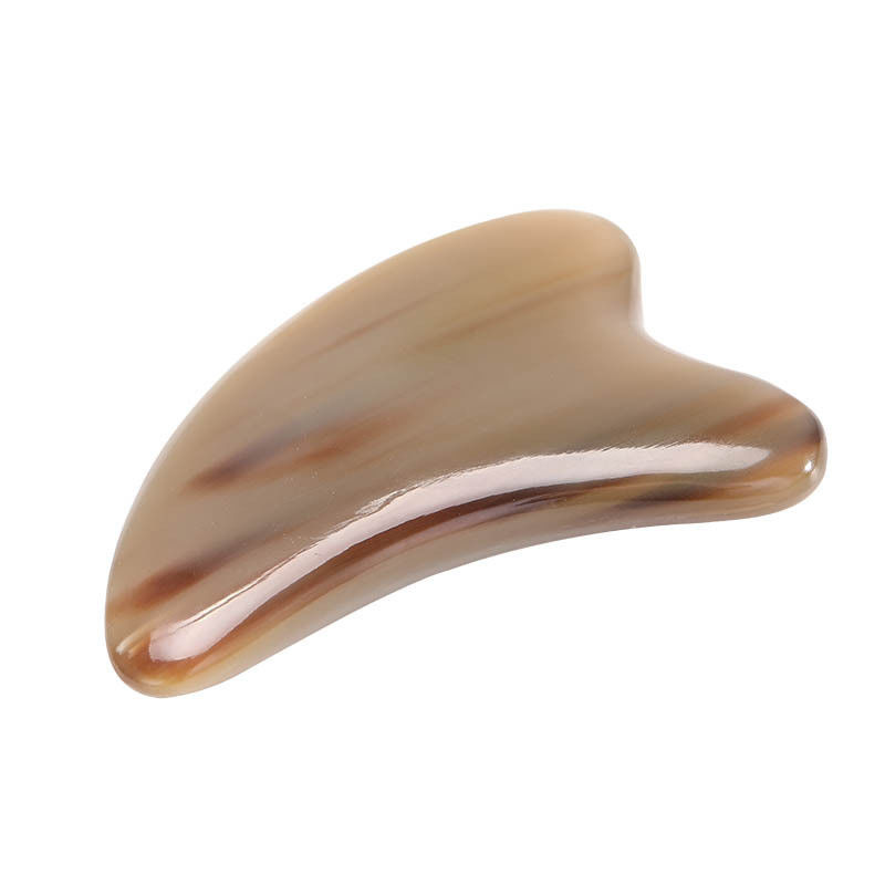 Facial Beauty Gua Sha Tool Bull Horn Tabela de raspagem em forma de coração para cuidado da pele do corpo e bastão de acupuntura
