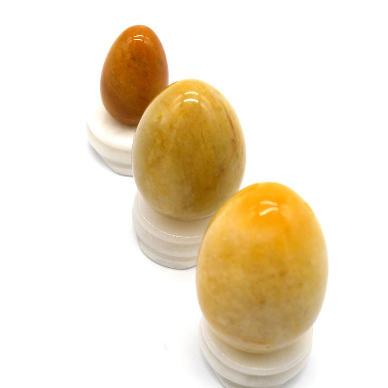Características regionais Ovos de jade amarelo Exercício de Kegel Ovos de pedra semi-preciosa para o amor