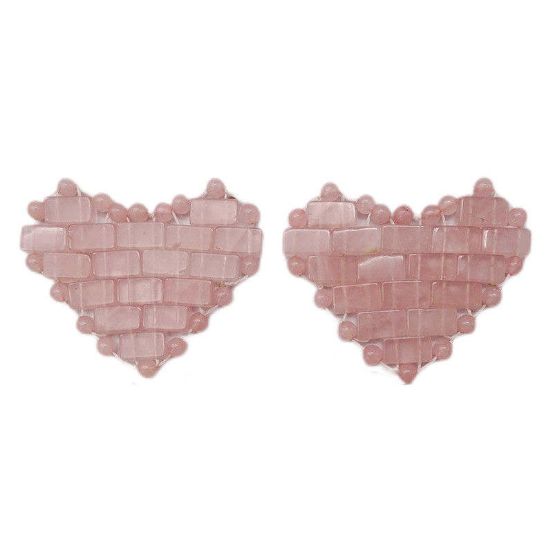 Máscara facial 100% natural de quartzo rosa Mini coberturas de olhos para tratamentos faciais Olhos inchados Dores de cabeça Enxaquecas Olho/Máscara facial