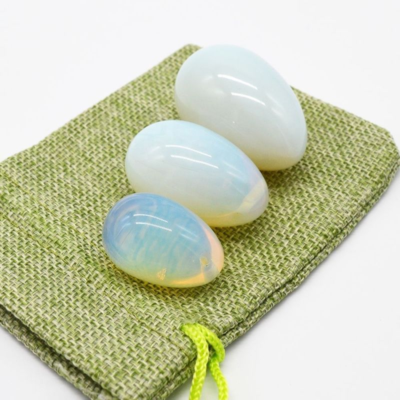 Ovo Yoni Opalite Pelvic Exercício Kegel Ovo de Jade para Fortalecimento dos Músculos Vaginais e Massagem de Bolas de Cristal