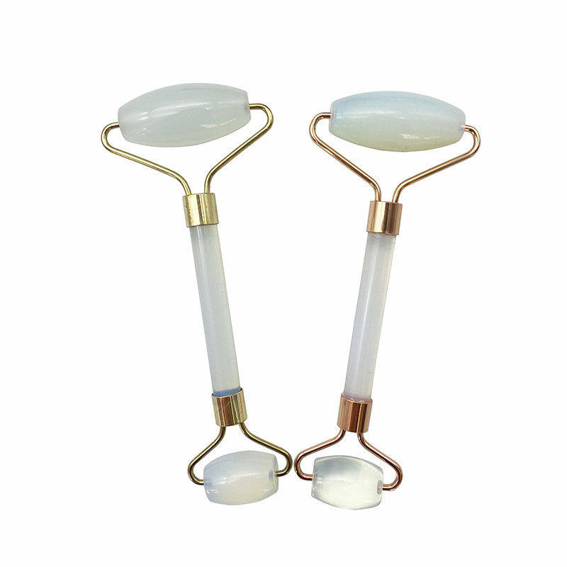 Jade Guasha Roller Tools Opal Jade Facial Roller Gua Sha Massager para rosto e olhos alívio de inchaço Redução de rugas da pele