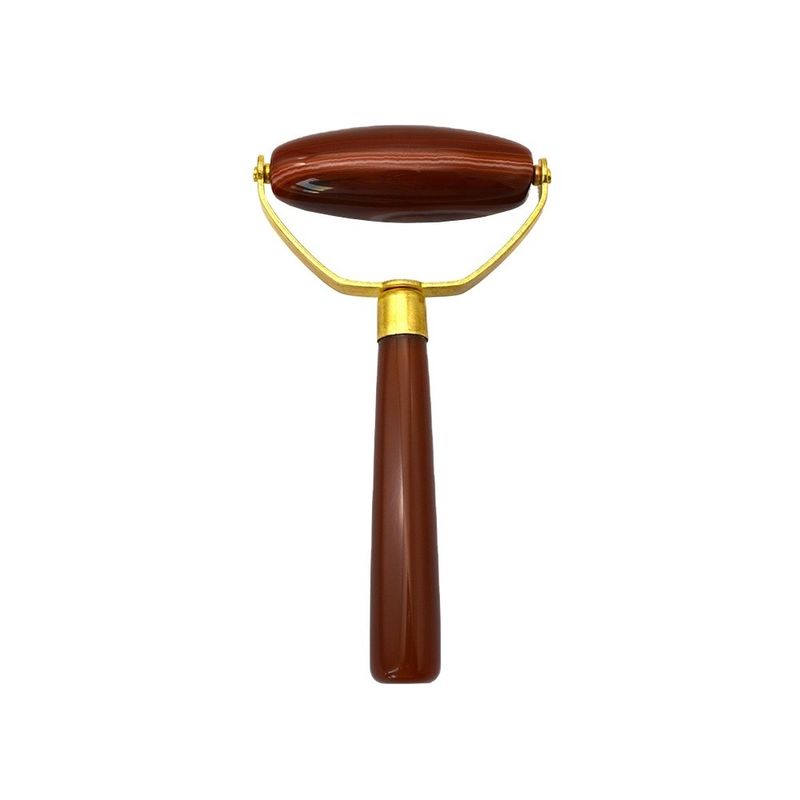Agate Face Gua Sha Roller Body Skin Care Stone Massager Facial para mulheres para aliviar o estresse e inchaço dos olhos