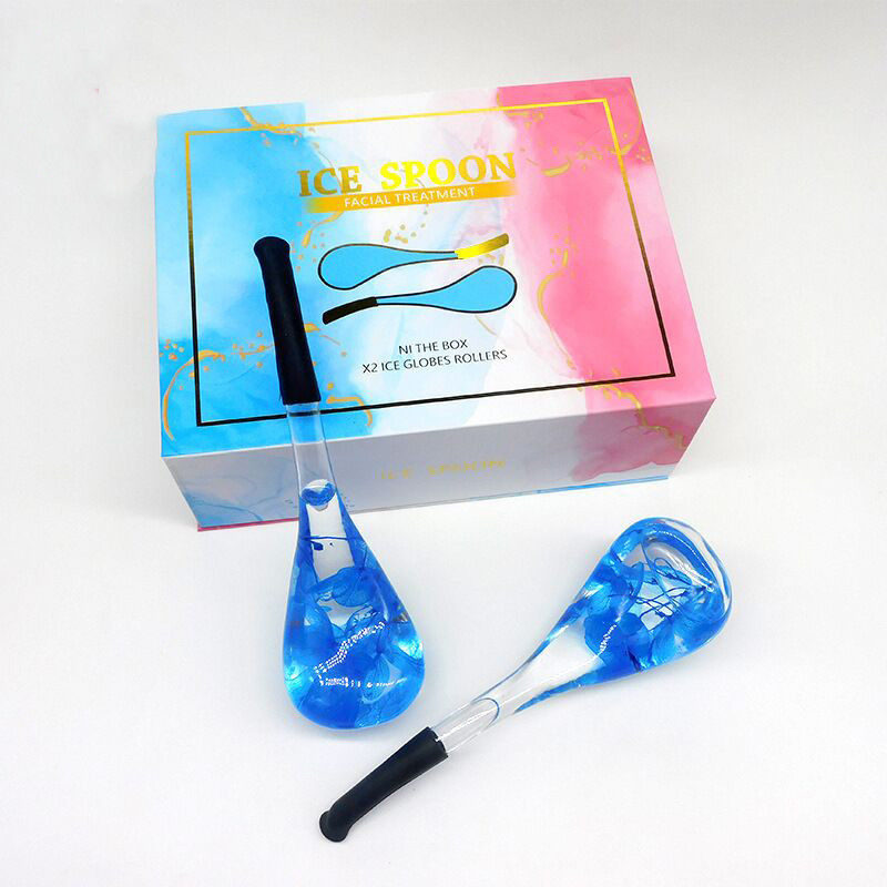 Glóbulos de refrigeração de spa Glóbulos de gelo de rolos frios Ferramentas de cuidados da pele facial para mulheres Rosto Olhos Produtos de estética de beleza