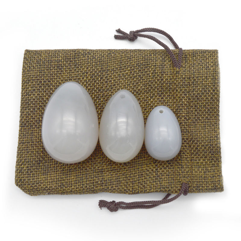 Triturador de buracos de artesanato Ovos Yonie para aperto vaginal Tamanho médio 40 * 25mm Material natural de ágata