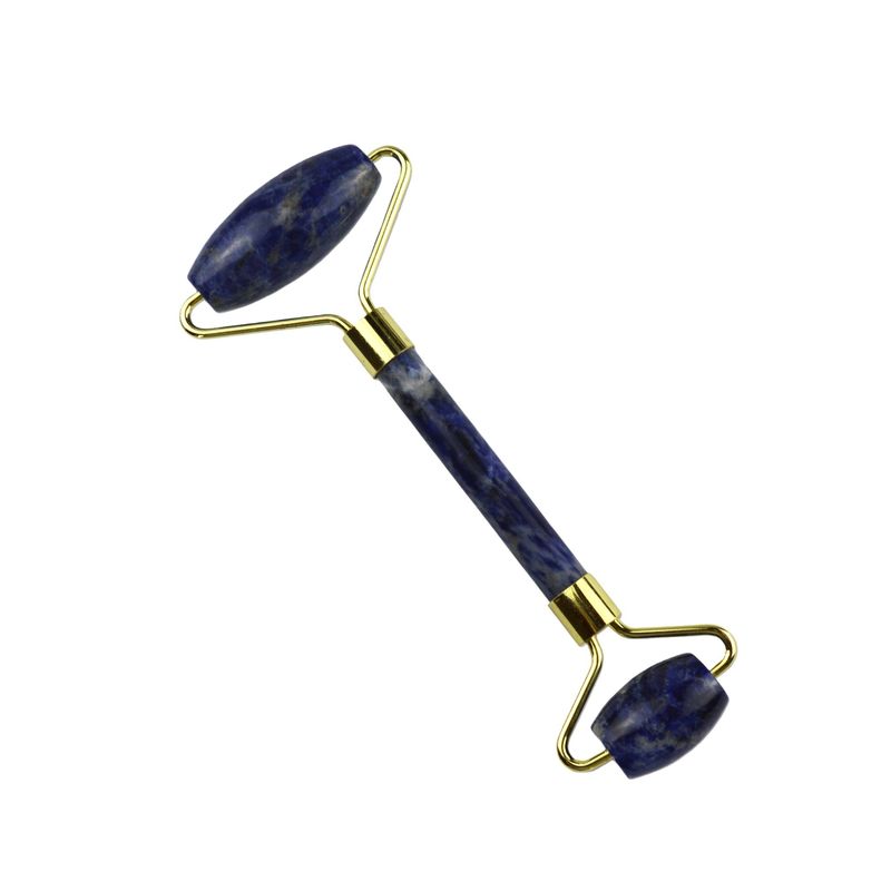 Blue Sodalite Face Guasha Roller 100% Cristal Natural Gua Sha Massager para Cuidados da Pele e Massagem Spa