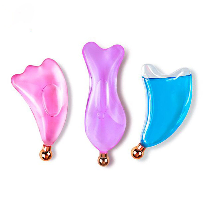 Personalização Gelada Guasha Massagem Face Lift Ferramentas de Cuidados da Pele Refrigeração Beleza Facial Glóbulos de Gelo Gua Sha Ferramenta de Massagem para SPA