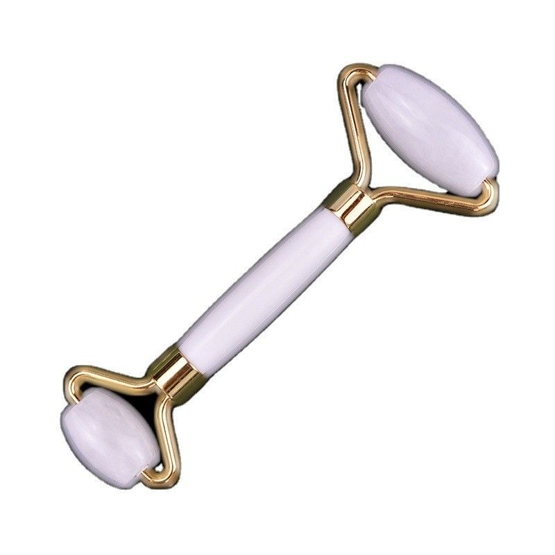 Massagem ferramentas best seller Jade Branco Natural Guasha Roller Massagem Facial Bola Gua Sha Roller Massager Para Massagista Facial