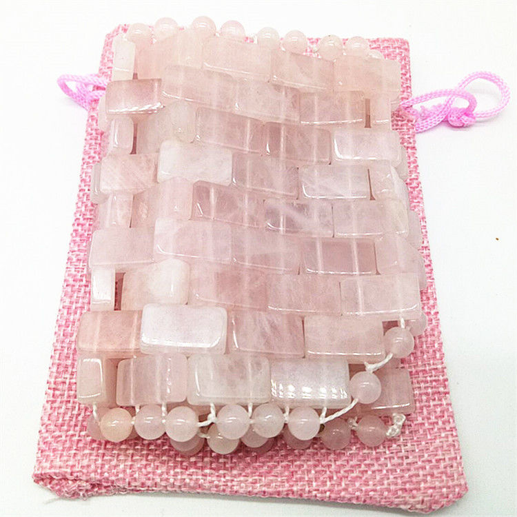 OEM aceito Rosa Rosa Quartz Mascara de Olho Pedra Prata Natural Jade Máscara de Sono para Anti-Envelhecimento Quente ou Frio em 2024