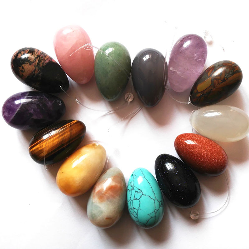 Ovos de Jade Ovos de pedra preciosa Mulheres Yoni Ovos 50*35/45*30/43*30/40*30/40*25/35*25/30*20mm