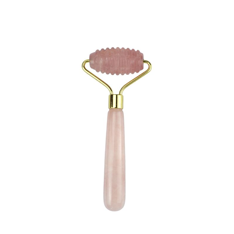 Ferramenta de massagem facial 100% natural de quartzo rosa Gua Sha Jade Roller para cuidados com a pele e ferramentas de massagem
