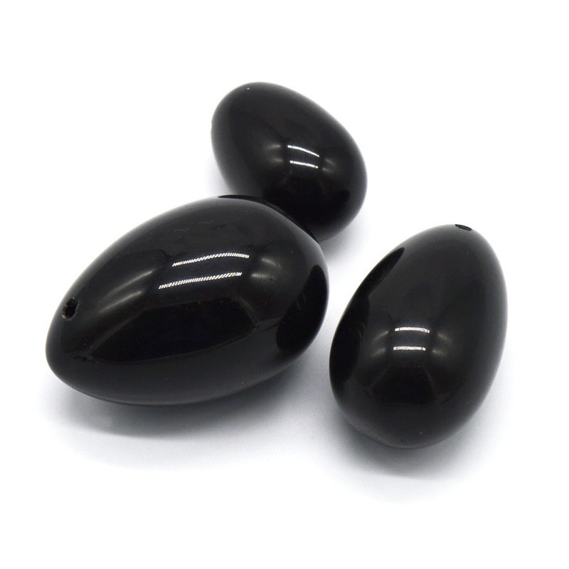 Manualmente esculpida 2024 Obsidiana preta Yoni ovos Kegel ferramenta de exercícios para saúde e bem-estar das mulheres