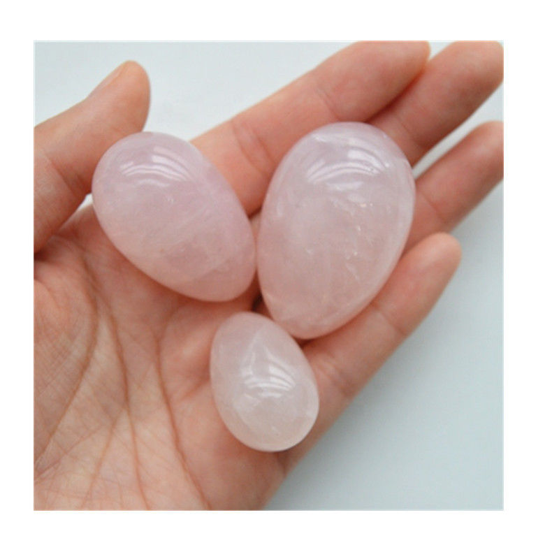 Rose Quartz Yoni ovos para mulheres PC treinamento muscular e exercício de Kegel