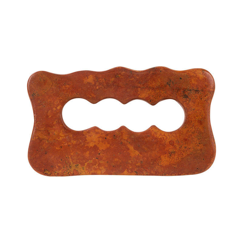 Natural Red Bian Stone Scraping Board Massagem de corpo inteiro Gua Sha Ferramenta para relaxação muscular manual do corpo e alívio do estresse
