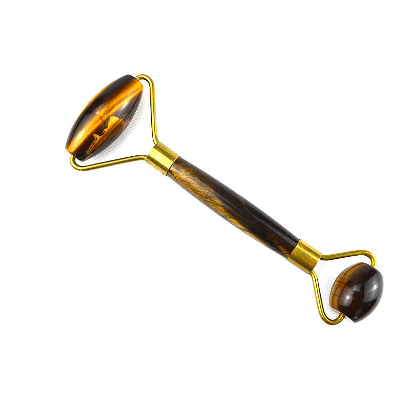 Ferramenta de massagem muscular 2024 Tiger Eye Stone Facial Jade Roller Guasha para Face Eye Neck Gua Sha Massage Skin Beauty Tools