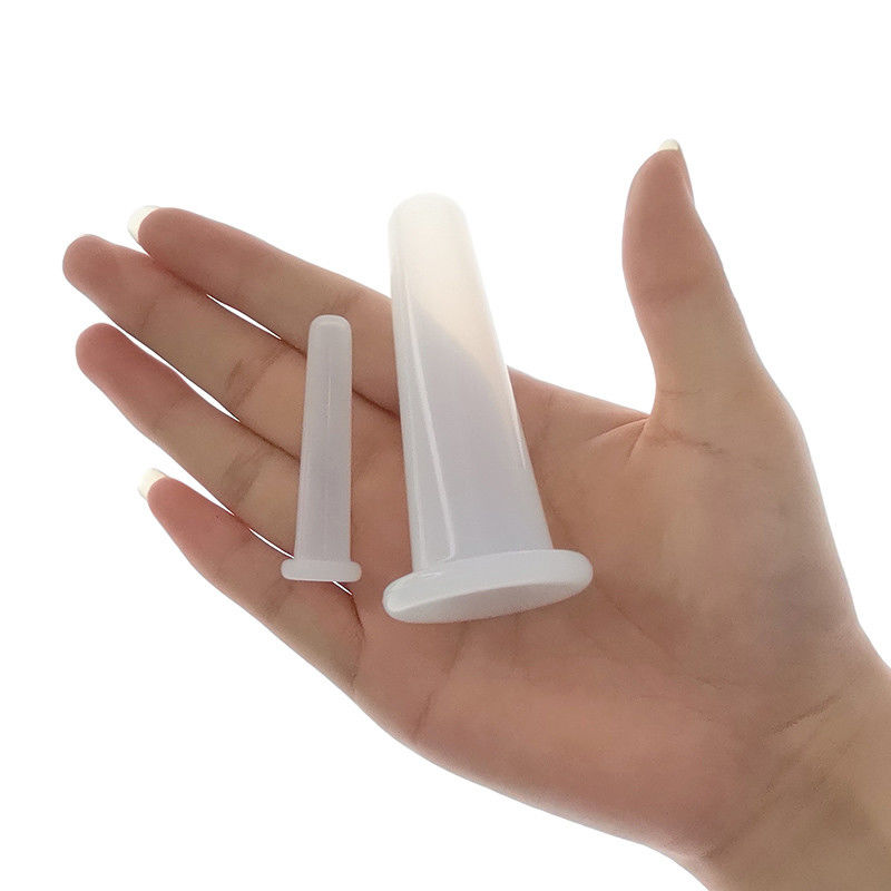2Pcs Silicone Cupping Set para Saúde Cuidados de Terapia Física Massagem Copo de Sucção de vácuo