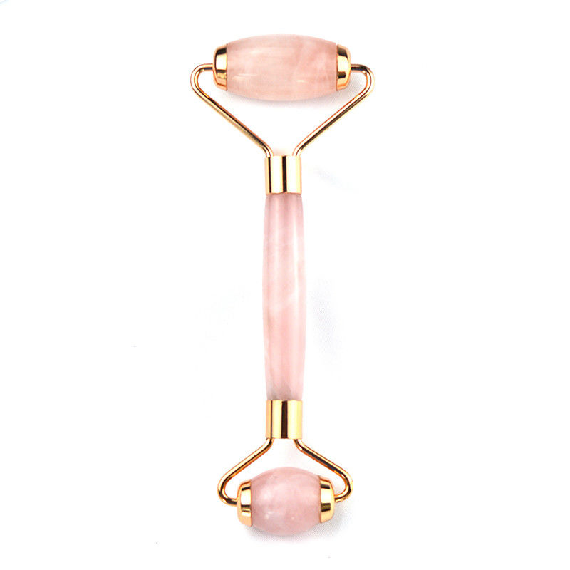 Roller facial anti-envelhecimento Rosa Quartz Gua Sha Roller de massagem para acessório facial