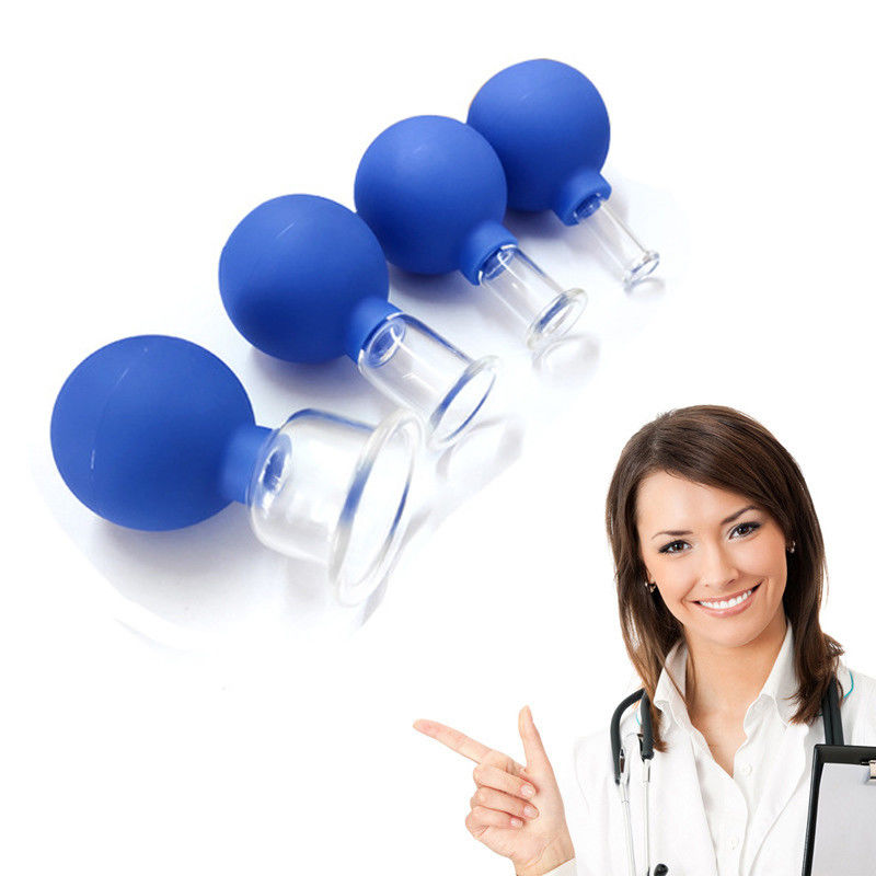 Conjunto de copos faciais de silicone de PVC para lifting facial e tensão da pele Disponível Logotipo de maquiagem Canister Cups de vácuo