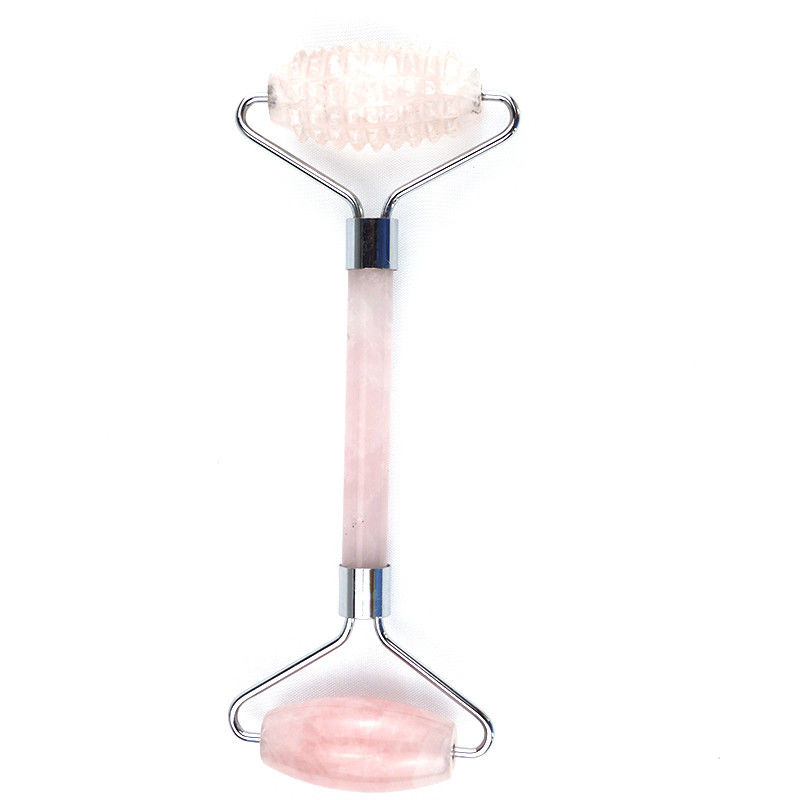 2024 Natural Rose Quartz Facial Roller Guasha Cristal Massager para Massagem Facial e Ocular Produtos de Beleza