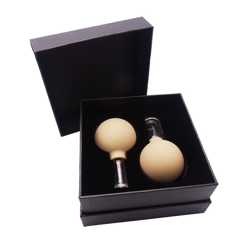 Acupuntura de vidro castanho claro Hijama Smart Facial Cupping Set de borracha Cupping Cupa Massagista de terapia para benefício
