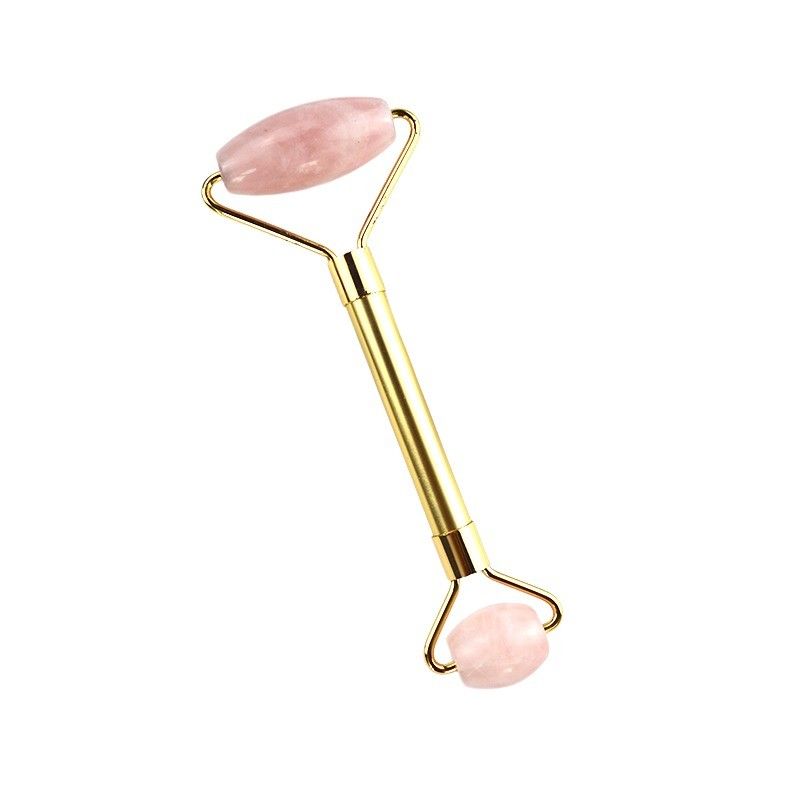 Final Design Rosa Rosa Quartz Guasha Roller Facial 100% Cristal Gua Sha Massagista para Rosto Olho Pescoço Massagem Ferramentas de beleza