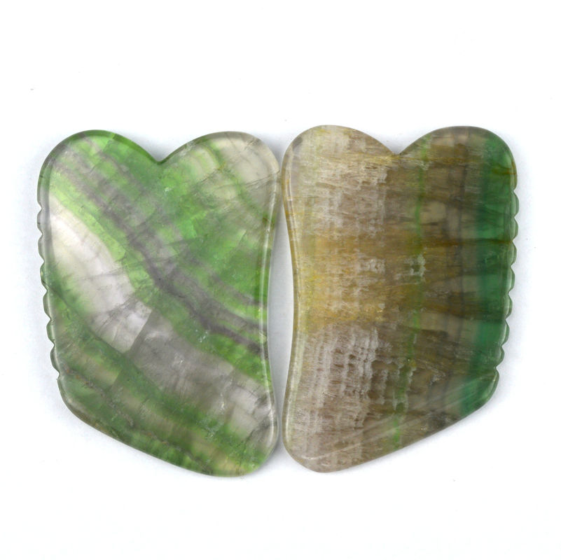 Massagem Pedra Cuidado da Pele Florito do Arco-íris Natural Gua Sha Tabela para Massagem Capilar e Facial