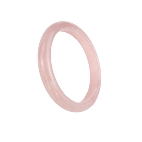 Técnica polida Grande tamanho Pedra preciosa Mulheres Jade Love Bangles Pulseiras com Quartz Rosa Bangles Charms