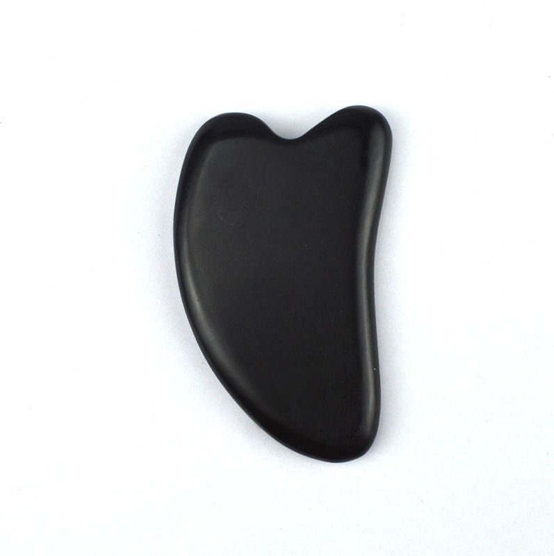 2024 Black Bian Stone Heart Shape Gua Sha Massage Tool Disponível Logo Massager para Spa Relaxante Meditação